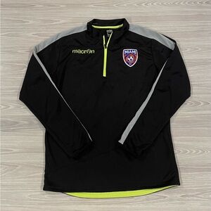 Macron Miami FC Soccer Jersey Jacket Black Green MLS Futbol USL Men’s Size Large